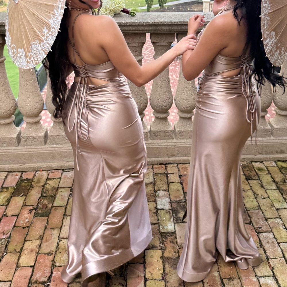 Camille La Vie Gold Prom Dresses - Picture 3 of 4